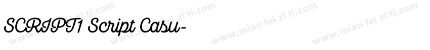 SCRIPT1 Script Casu字体转换